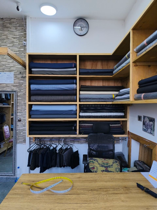 KORCH fabrics and tailoring workspace